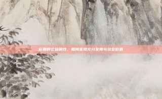 彩票的公益属性，如何实现充分发挥与社会价值