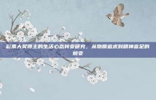 彩票大奖得主的生活心态转变研究，从物质追求到精神富足的蜕变