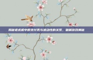 揭秘老虎机中的支付表与波动性的关系，破解游戏奥秘