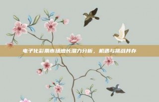 电子化彩票市场增长潜力分析，机遇与挑战并存