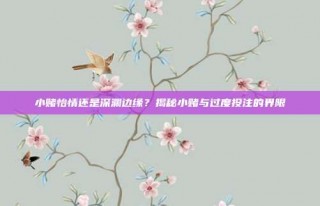 小赌怡情还是深渊边缘？揭秘小赌与过度投注的界限