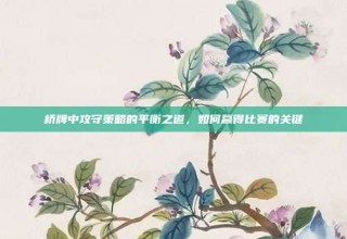 桥牌中攻守策略的平衡之道，如何赢得比赛的关键